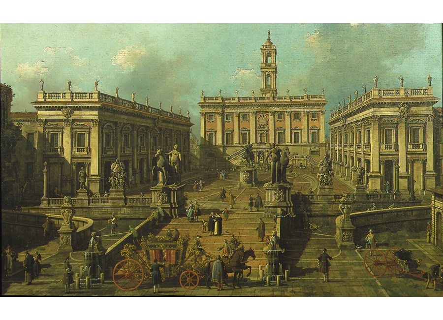"View of Rome: The Piazza del Campidoglio and the Cordonata"