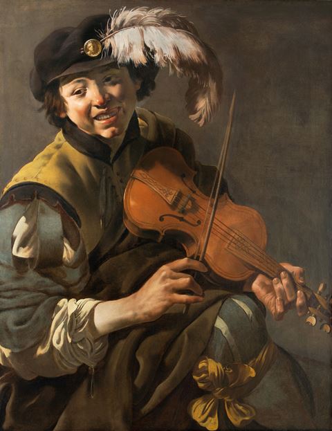 A Youth Playing the Violin