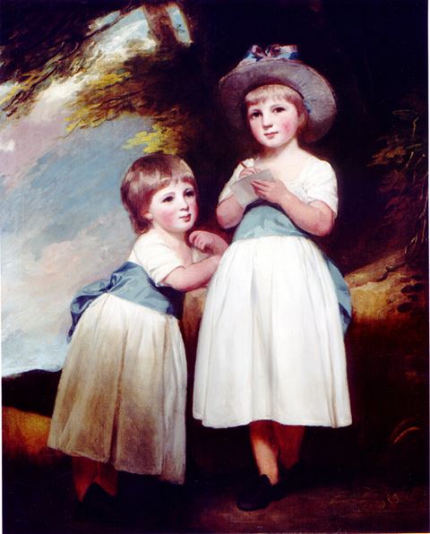 "Portrait of Two Children in a Landscape"
