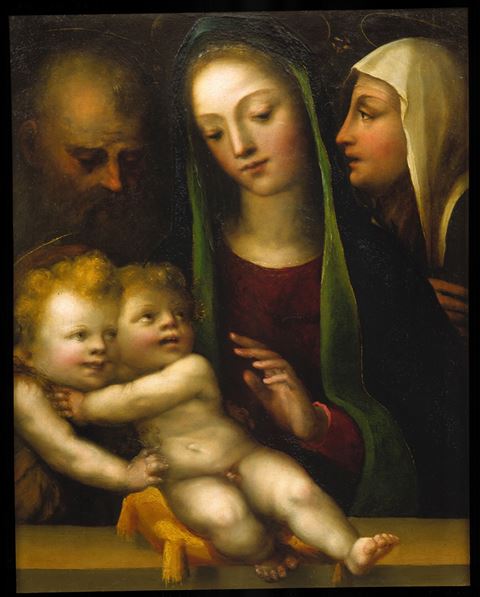 "The Holy Family with the Infant Saint John the Baptist"